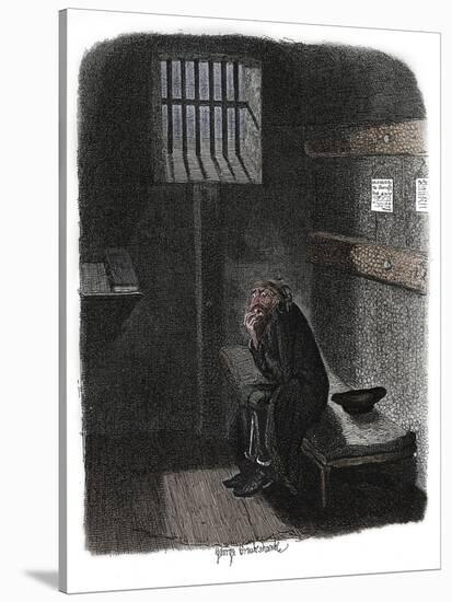 Scene from Oliver Twist by Charles Dickens, 1837-George Cruikshank-Stretched Canvas