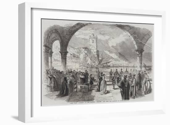 Scene from Othello at the Princess Theatre, the Town and Harbour of Cyprus-null-Framed Giclee Print