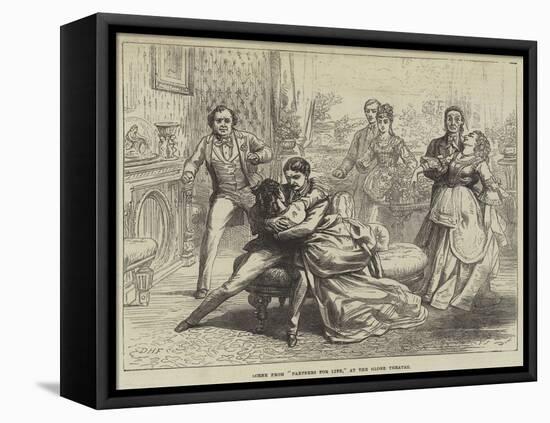 Scene from Partners for Life, at the Globe Theatre-David Henry Friston-Framed Stretched Canvas