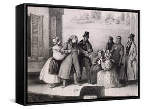 Scene from Performance of Old Goriot, from Novel by Honore' De Balzac-Frederick Calvert-Framed Stretched Canvas