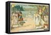 Scene from Richard Wagner's Opera Lohengrin-null-Framed Stretched Canvas