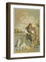 Scene from Robinson Crusoe by Daniel Defoe, 1892-John Dawson Watson-Framed Giclee Print