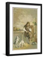 Scene from Robinson Crusoe by Daniel Defoe, 1892-John Dawson Watson-Framed Giclee Print