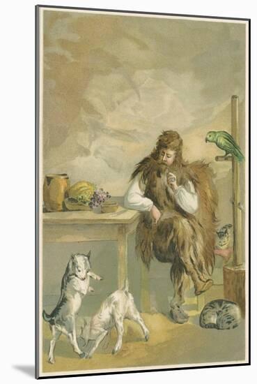 Scene from Robinson Crusoe by Daniel Defoe, 1892-John Dawson Watson-Mounted Giclee Print