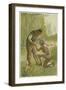 Scene from Robinson Crusoe by Daniel Defoe, 1892-John Dawson Watson-Framed Premium Giclee Print