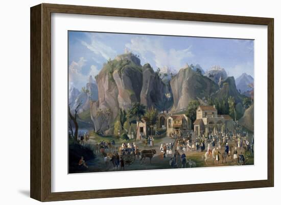 Scene from Royal Nativity Scene of Ferdinand II, 1844-Salvatore Fergola-Framed Giclee Print