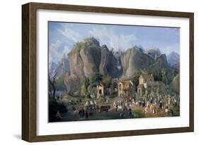 Scene from Royal Nativity Scene of Ferdinand II, 1844-Salvatore Fergola-Framed Giclee Print