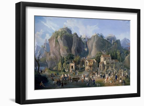 Scene from Royal Nativity Scene of Ferdinand II, 1844-Salvatore Fergola-Framed Giclee Print