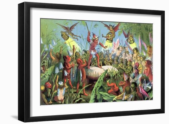 Scene from Shakespeare's a Midsummer Night's Dream, C1858-null-Framed Giclee Print