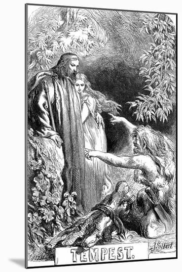 Scene from Shakespeare's the Tempest, 1856-1858-John Gilbert-Mounted Giclee Print