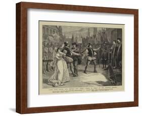 Scene from Signor Tito Mattei's New Opera, Maria Di Gand, at Her Majesty's Theatre-Charles Joseph Staniland-Framed Giclee Print