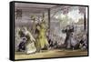 Scene from Spectacle Sun Moon-Thomas Allom-Framed Stretched Canvas