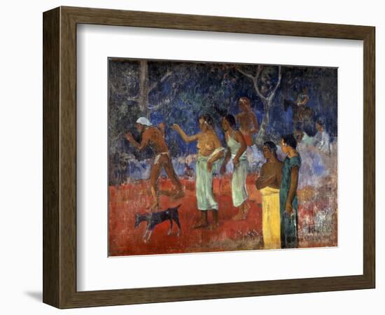 Scene from Tahitian Life, 1896-Paul Gauguin-Framed Giclee Print