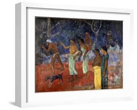 Scene from Tahitian Life, 1896-Paul Gauguin-Framed Giclee Print