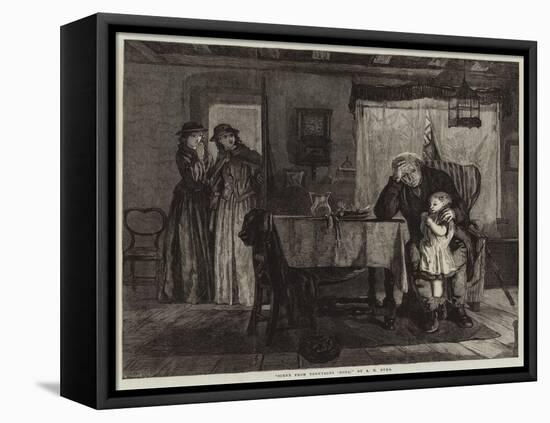 Scene from Tennyson's 'Dora'-Alexander Hohenlohe Burr-Framed Stretched Canvas
