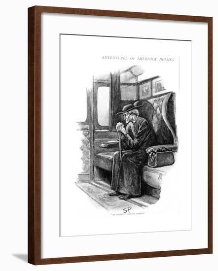 Scene from the Adventure of the Final Problem by Arthur Conan Doyle, 1893-Sidney E Paget-Framed Giclee Print