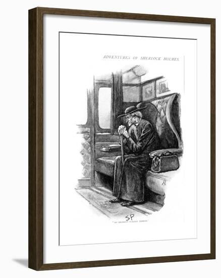 Scene from the Adventure of the Final Problem by Arthur Conan Doyle, 1893-Sidney E Paget-Framed Giclee Print