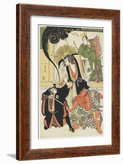 Scene from the Akbuki Play Yukimotsutake Furisode Genji, 1785-Torii Kiyonaga-Framed Giclee Print