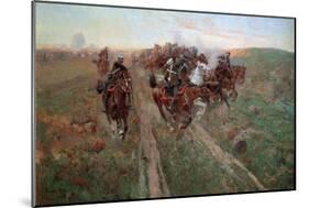 Scene from the Battle of Kuryuk-Dara in July 1854, 1900-Franz Roubaud-Mounted Giclee Print