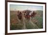 Scene from the Battle of Kuryuk-Dara in July 1854, 1900-Franz Roubaud-Framed Giclee Print