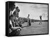 Scene from the British Open, with Spectators Watching Ben Hogan-Carl Mydans-Framed Stretched Canvas