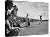 Scene from the British Open, with Spectators Watching Ben Hogan-Carl Mydans-Stretched Canvas