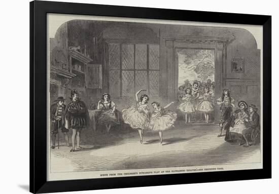 Scene from the Children's Burlesque Play at the Haymarket Theatre-null-Framed Giclee Print