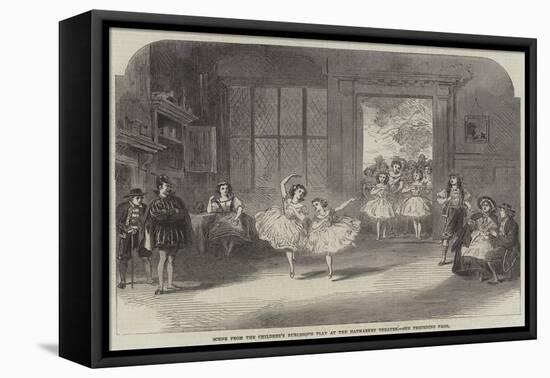 Scene from the Children's Burlesque Play at the Haymarket Theatre-null-Framed Stretched Canvas