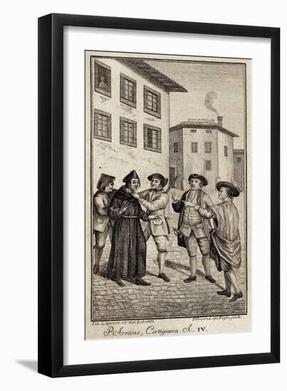 Scene from the Comedy the Courtesan-Pietro Aretino-Framed Giclee Print