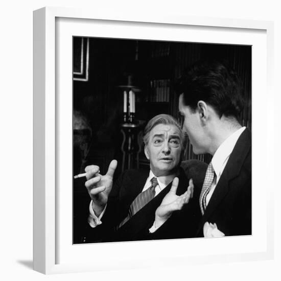 Scene from "The Confidential Clerk", Starring Claude Rains-Nina Leen-Framed Premium Photographic Print