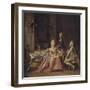 Scene from the Court of Christian VII of Denmark, 1873 (Oil on Canvas)-Kristian Zahrtmann-Framed Giclee Print