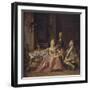 Scene from the Court of Christian VII of Denmark, 1873 (Oil on Canvas)-Kristian Zahrtmann-Framed Giclee Print