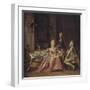 Scene from the Court of Christian VII of Denmark, 1873 (Oil on Canvas)-Kristian Zahrtmann-Framed Giclee Print