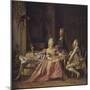 Scene from the Court of Christian VII of Denmark, 1873 (Oil on Canvas)-Kristian Zahrtmann-Mounted Giclee Print