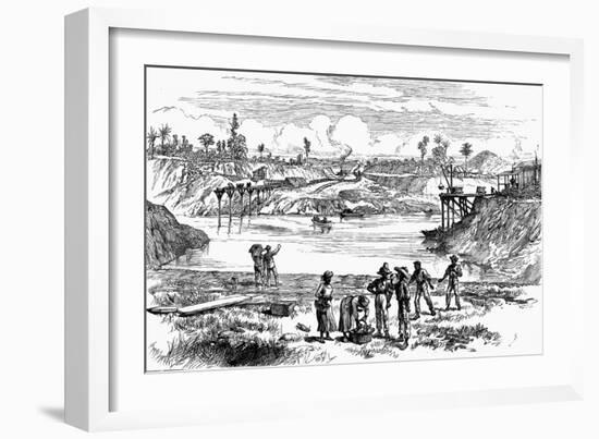 Scene from the De Lesseps Attempt to Dig the Panama Canal, 1888-null-Framed Giclee Print