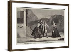 Scene from the Drama of Leah, at the New Adelphi Theatre, Leah Cursing the Lorrenz Family-null-Framed Giclee Print