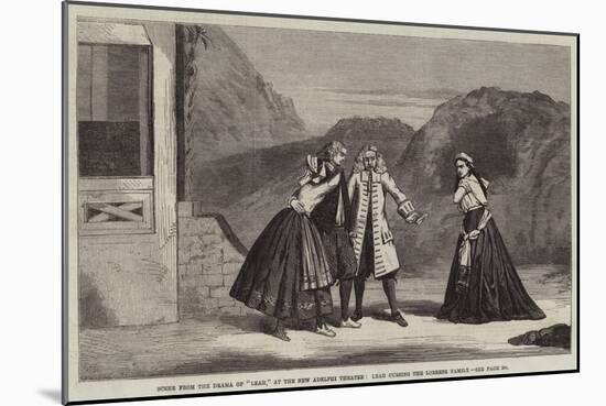 Scene from the Drama of Leah, at the New Adelphi Theatre, Leah Cursing the Lorrenz Family-null-Mounted Giclee Print