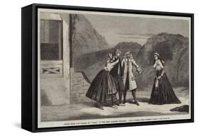 Scene from the Drama of Leah, at the New Adelphi Theatre, Leah Cursing the Lorrenz Family-null-Framed Stretched Canvas