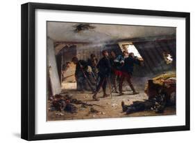 Scene from the Franco-Prussian War, 1875-Alphonse Marie de Neuville-Framed Giclee Print