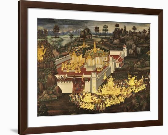 Scene From the Galleries, Royal Monastery, Grand Palace, Bangkok, Thailand, Southeast Asia, Asia-Jochen Schlenker-Framed Photographic Print