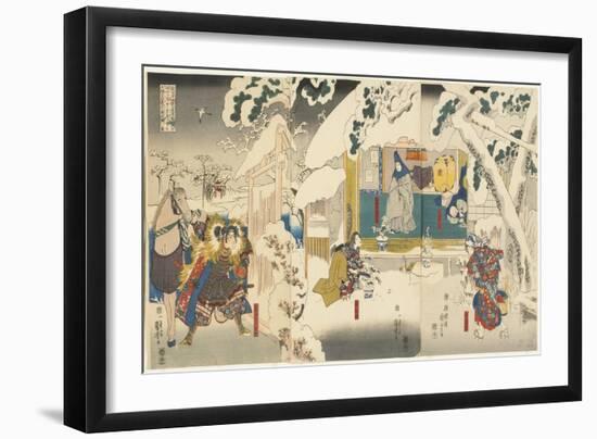 Scene from the Hachinoki Story, 1843-1847-Utagawa Kuniyoshi-Framed Giclee Print