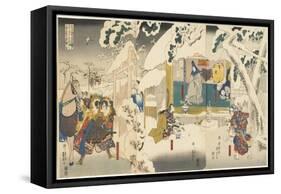 Scene from the Hachinoki Story, 1843-1847-Utagawa Kuniyoshi-Framed Stretched Canvas