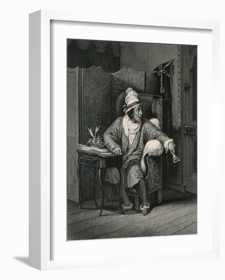 Scene from the Imaginary Invalid by Moliere-Hubert Robert-Framed Giclee Print