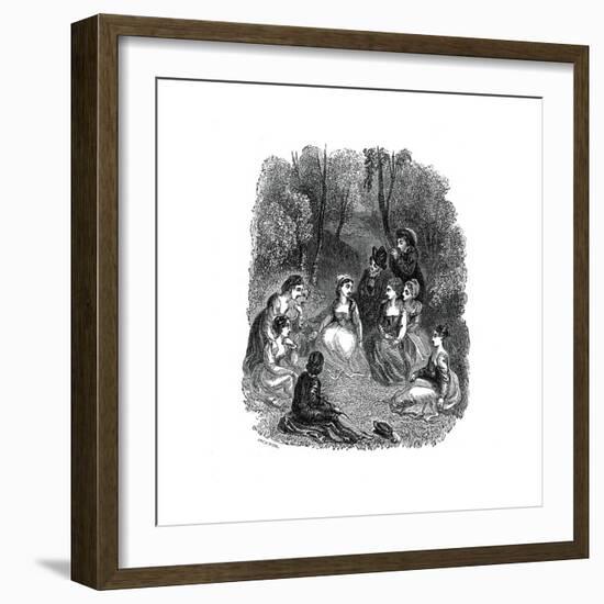 Scene from the Introduction to the Decameron-Thomas Stothard-Framed Giclee Print