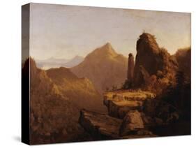 Scene from "The Last of the Mohicans" (Cora Kneeling at the Feet of Tamenund)-Thomas Cole-Stretched Canvas