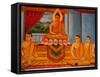 Scene from the Life of the Buddha, Vientiane, Laos, Indochina, Southeast Asia, Asia-Godong-Framed Stretched Canvas