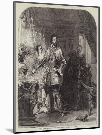 Scene from the Life of the Duc De Biron-George Lance-Mounted Giclee Print