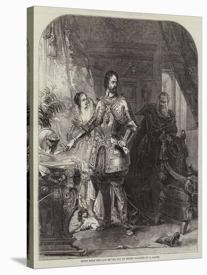 Scene from the Life of the Duc De Biron-George Lance-Stretched Canvas