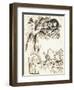 Scene from the Mad Hatter's Tea Party, C.1865-John Tenniel-Framed Giclee Print