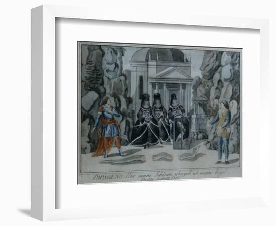 Scene from 'The Magic Flute' by Wolfgang Amadeus Mozart-German School-Framed Giclee Print